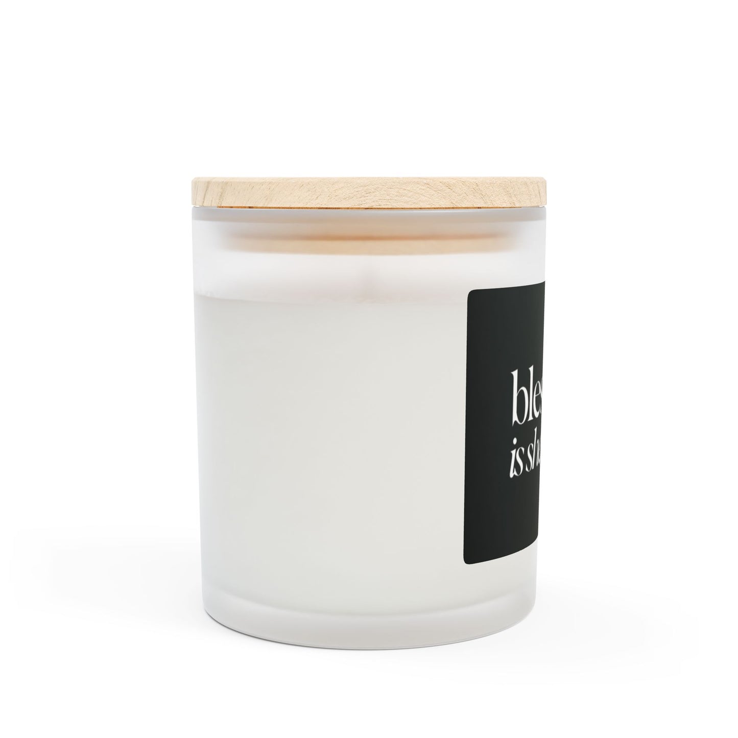 Blessed Is She Candle - Frosted Glass 11oz, Spiritual Home Decor, Gift for Her, Self-Care, Birthday, Affirmation