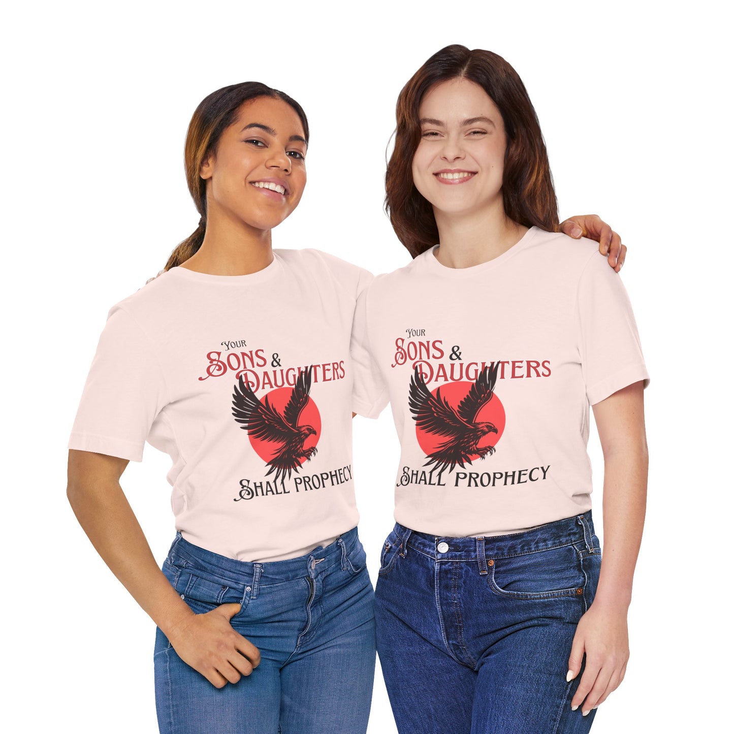 "Sons & Daughters Shall Prophecy" T- Shirt | Soft Pink