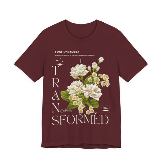 Transformed Floral Design T-Shirt | Maroon